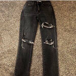 black ripped pacsun jeans